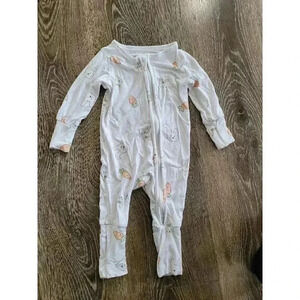 Bamboo‎ Easter bunny baby pajamas pjs size 0-3 months #5